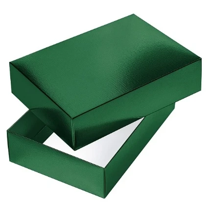 Фото для Коробка складная Hatber METALLIC Зеленая 25х18х6,5