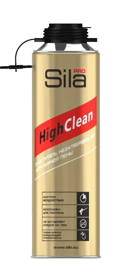 Фото для Очиститель монтажной пены Sila HighClean, 500ml