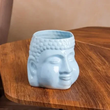 Кашпо "Будда" голубое керамика 1.3 л, 5146857