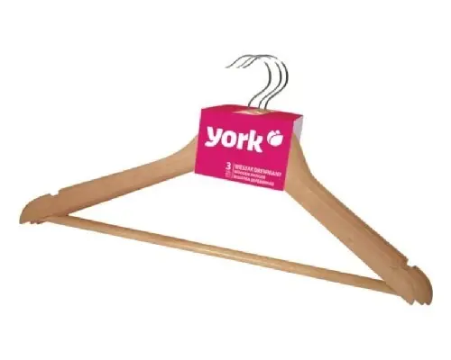 Вешалка деревянная для одежды YORK 3шт.