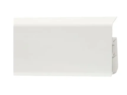 Фото для Плинтус напольный с кабель-каналом и съемной панелью 318 Белый матовый 2200*22*80