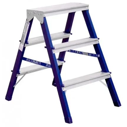 Фото для Стремянка 3 ступени двухсторонняя, сталь, Алюмет MD8203