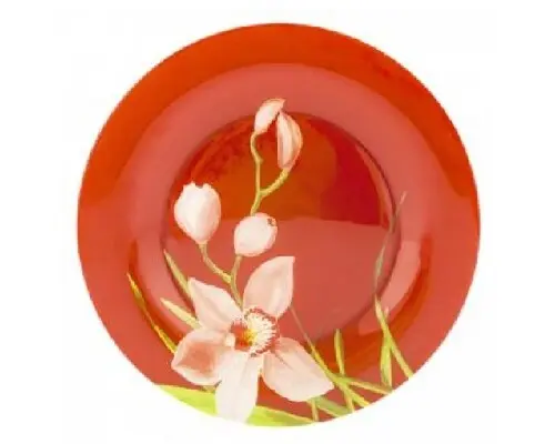 Тарелка обеденная Luminarc Красная орхидея 25 см G0656