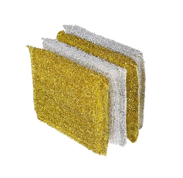 Фото для Губка кухонная VETTA 4шт золот-серебр, 8х12см