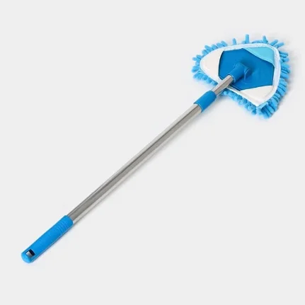 Фото для Окномойка с телескопической металлической ручкой, 14?16?54(86) см, поворотная головка, микрофибра, цвет синий