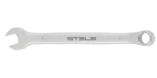 Ключ комбинированный, 8 мм, CrV, матовый хром STELS 15204