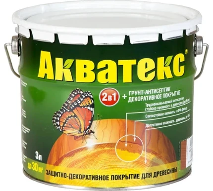 Фото для Пропитка Акватекс 2в1 (грунт-антисептик + декоративное покрытие) 2,7 л орегон
