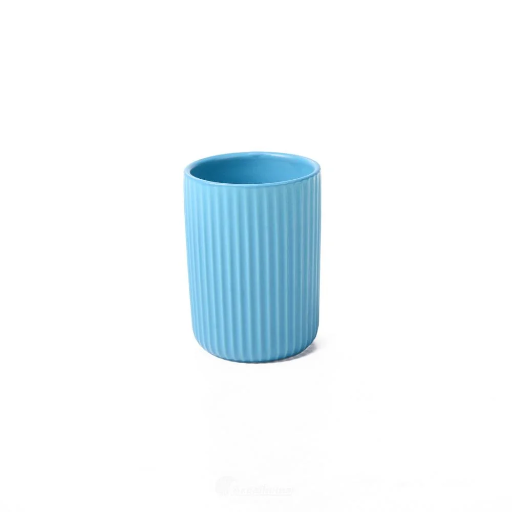 Стакан для зубных щеток Плиссе синий CE1610LA-TB / керамика