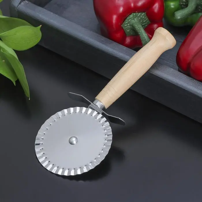 Нож для пиццы и теста Доляна «Классик» 18,5 см ребристый, 7411403