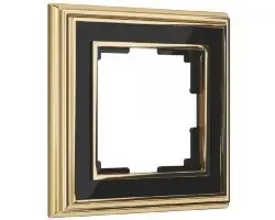 Рамка Werkel на 1 пост золото/черный WL17-Frame-01