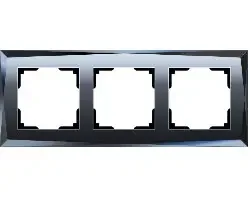 Фото для Рамка Werkel на 3 поста черный, стекло WL08-Frame-03