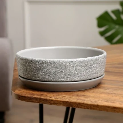 Фото для Горшок цветочный "Бонсай" для кактусов и суккулентов, серый, 1 л