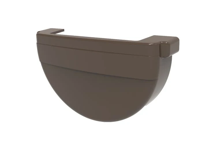 Фото для Заглушка водосточного желоба 9014 коричневый Ruplast