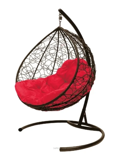 podvesnoe_kreslo_leset_luna_karkas_korichnevyy_podushka_bezhevaya