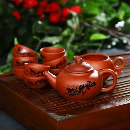 Набор для чайной церемонии керамический «Дракон», 10 предметов, 8 персон