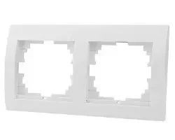 Рамка Lezard Deriy 2-местная горизонтальная белый 702-0200-147