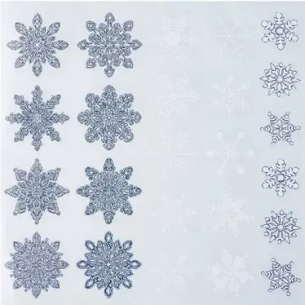 Фото для Набор наклеек на окна "Снежинки" серебро, 37 х 37 см 4573443