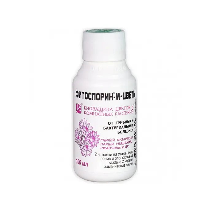 Фитоспорин–М Цветы жидкий для защиты растений от болезней, 100 мл