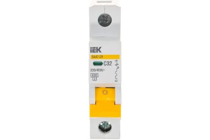 Фото для Автоматический выключатель IEK ВА47-29 1ф 32А характеристика С, 4.5кА