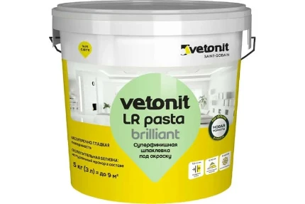 Фото для Суперфинишная шпаклевка Vetonit LR Pasta Brilliant (под окраску и обои; 5 кг)