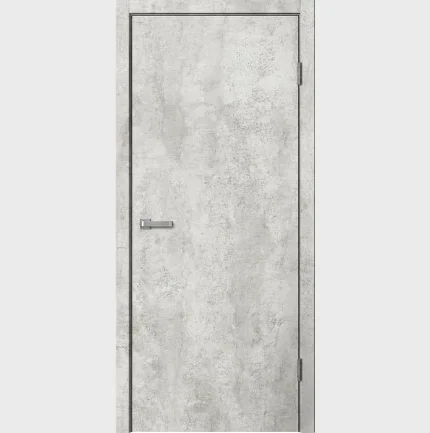 Дверь межкомнатная FD гладкое ПГ цемент светлый 800х2000 глухое, черная кромка