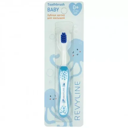 Фото для Revyline Baby S3900 детская зубная щётка, от 0 до 3года, голубая арт. 7069