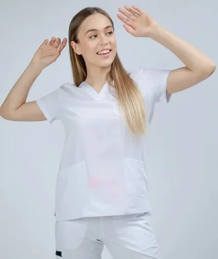 Фото для Блуза женская "Сухарева" (Докс, нет принта, белая, размер 44, рост 170) SUH-3