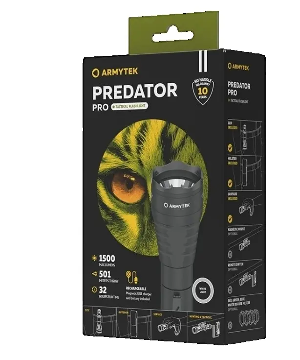 Фонарь Armytek Predator Pro Magnet USB белый (00014618)