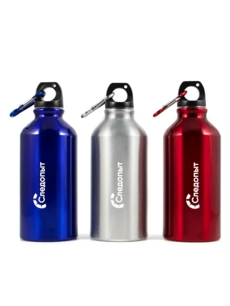 Фото для Бутылка питьевая "Следопыт"алюм. с карабином 400мл