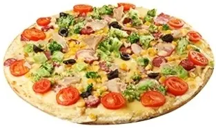 Пицца «С ветчиной и фруктами» (500 гр)