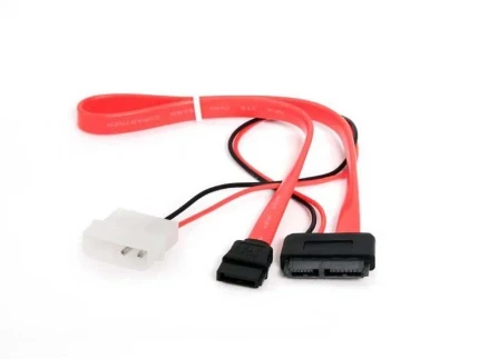 Фото для Кабель SATA Cablexpert CC-SATA-C3 Combo Slim(mini) SATA Cablexpert CC-SATA-C3, molex+SATA/miniSATA, 6pin+7pin, (длина инт - 50см