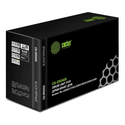 Фото для Драм-картридж Brother DR-3400 для HL-L5000/ 5100/ 5200/ 6250/ 6300/ 6400, 30K, Cactus CS-DR3400 совместимый