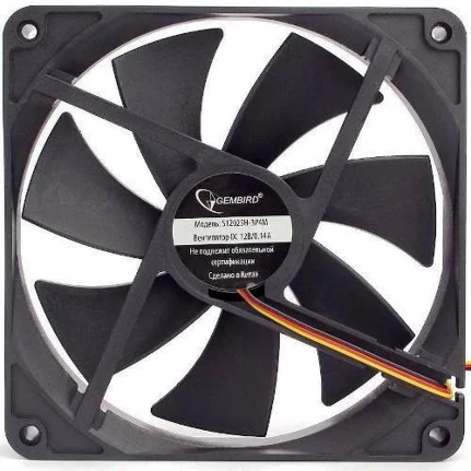 Фото для Вентилятор 120x120x25 Gembird S12025H-3P4M гидрод., тихий, 3 pin/4pin Molex, провод 30 см