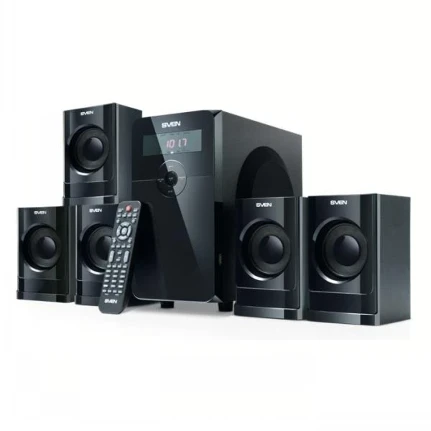 Фото для Колонки SVEN 5.1 HT-200 (20W+5x12W) FM-тюнер, USB/SD, LED-дисплей, ПДУ, FM-радио, черный