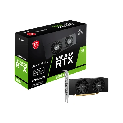 Фото для Видеокарта PCI-E 6Gb GeForce RTX3050 MSI LP 6G NV RTX3050 6Gb 96bit GDDR6 1470/14000/HDMIx2/DPx1/HDCP Ret l