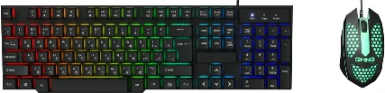 Фото для Клавиатура + мышь Oklick 400GMK клав\x3Aчерный мышь\x3Aчерный USB LED