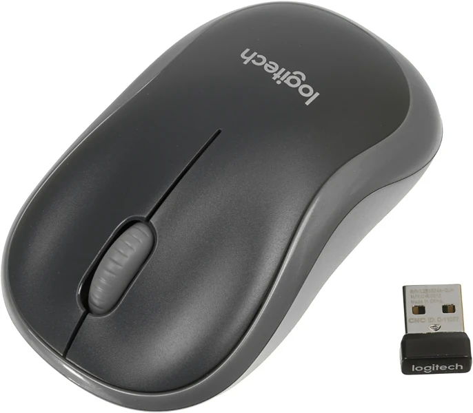 Фото для Мышь беспроводная Logitech M185 черный/серый 1000dpi USB для ноутбука 2but (910-002252)