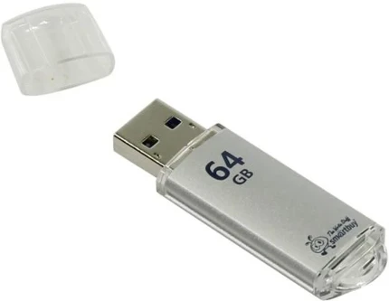 Фото для Флеш диск 64GB USB 3.0 Smart Buy V-Cut Silver (SB64GBVC-S3)