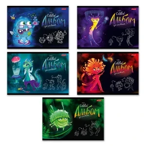 Фото для АЛЬБОМ ДЛЯ РИСОВАНИЯ НА СКОБЕ 12 ЛИСТОВ "МОНСТРИКИ"