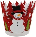 Фото для КОРЗИНКА 18СМ "ВЕСЁЛЫЙ СНЕГОВИК" КРАСНЫЙ