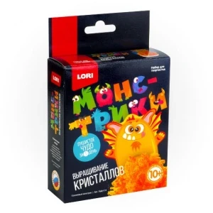 Фото для НАБОР Д ТВОРЧЕСТВА LORI ВЫРАЩИВАНИЕ КРИСТАЛЛОВ МОНСТРИКИ (Крф-018, Оранжевый монстрик)