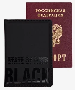 Фото для ОБЛОЖКА ДЛЯ ПАСПОРТА 10*14,7СМ STATE OF MIND BLACK 