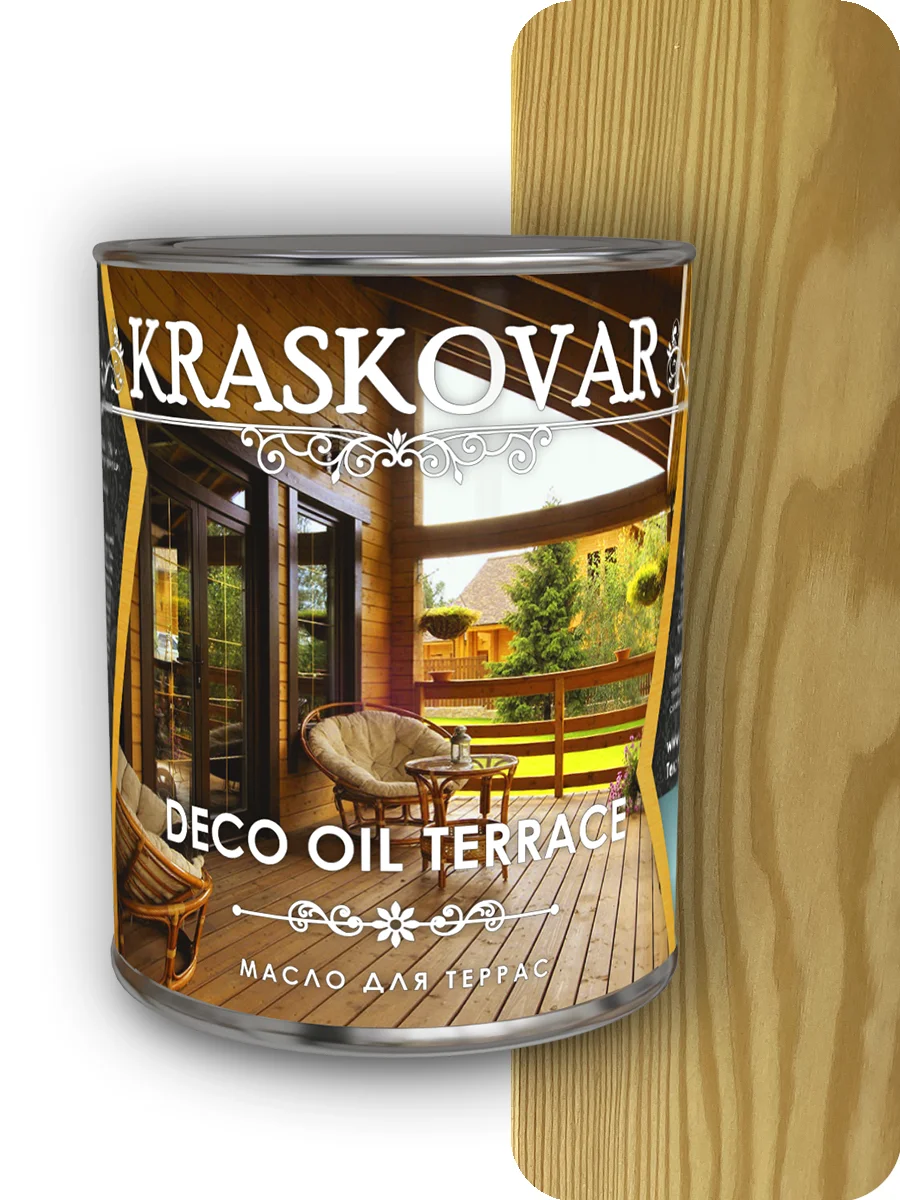 Масло для террас Kraskovar Deco Oil Terrace Бесцветный 0,75 л