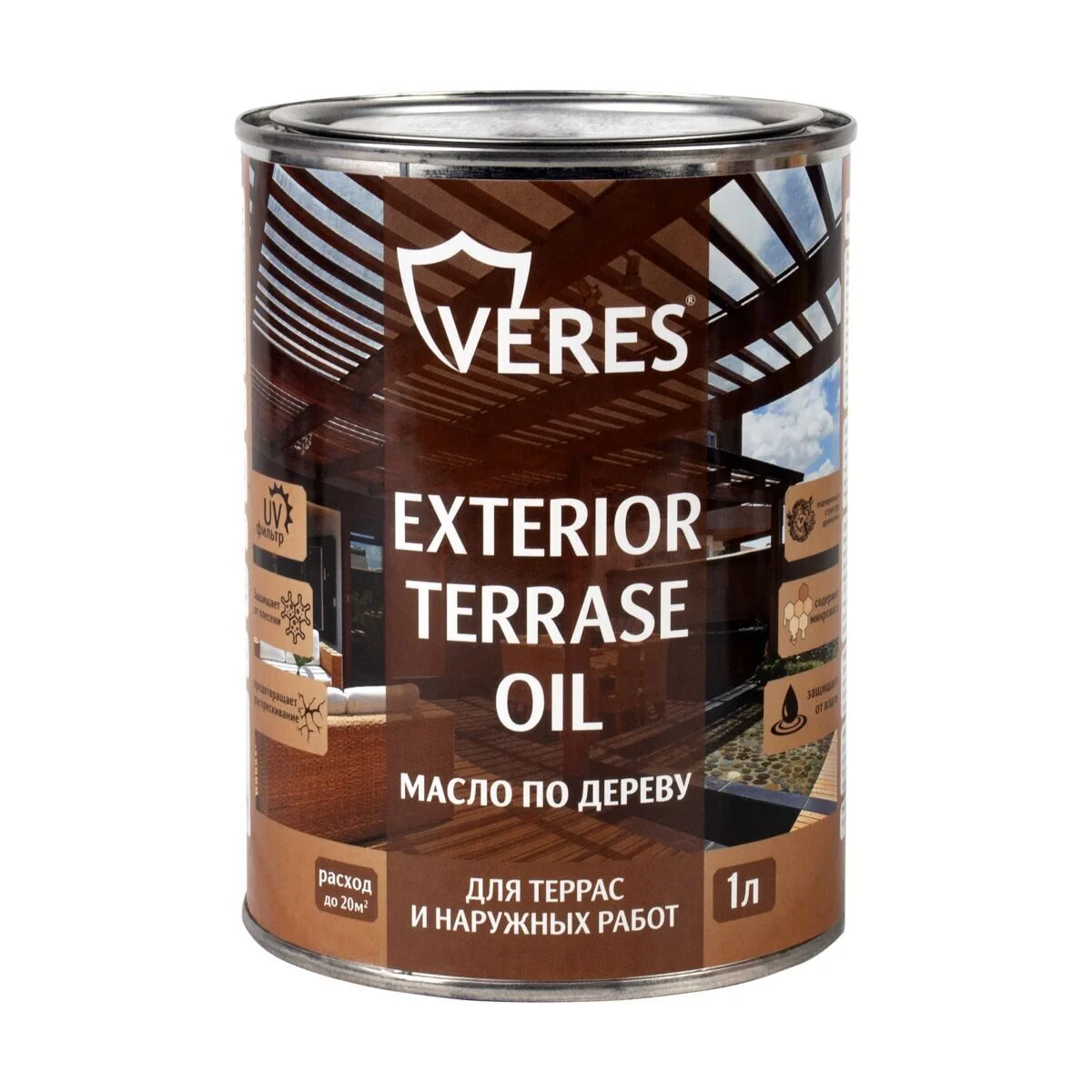 Масло для дерева Veres Exterior Terrase Oil, 1 л, палисандр