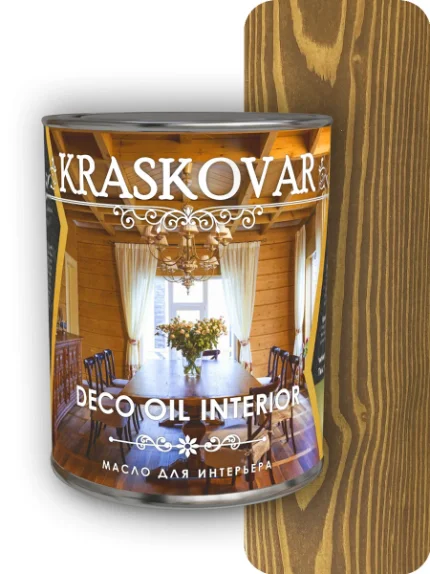 Фото для Масло для интерьера Kraskovar Deco Oil Interior Можжевельник 0,75 л