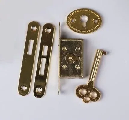 Фото для Замок для шкатулки "С ключиком" 5 предметов в наборе 1х5,5 см С-303