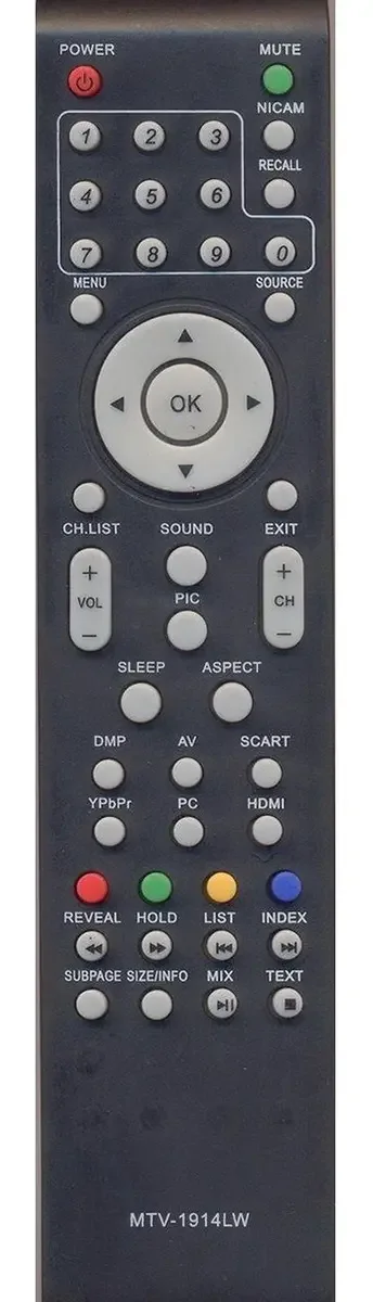 Фото для Пульт MYSTERY MTV-1914LW / BBK RC-3229 LCD TV