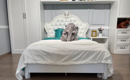 Детская кровать "МИШЕЛЬ" 120*200 см белый матовый