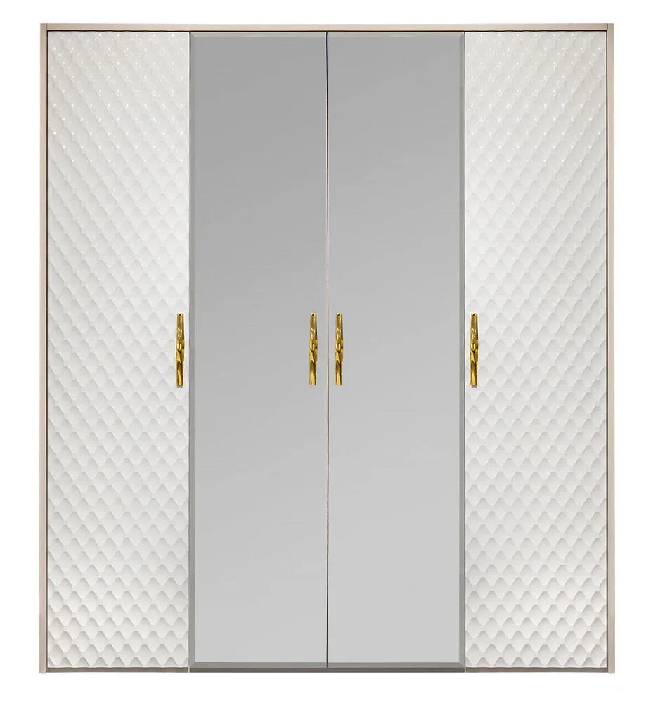 Шкаф "ЛАРА" 4-дверный белый глянец