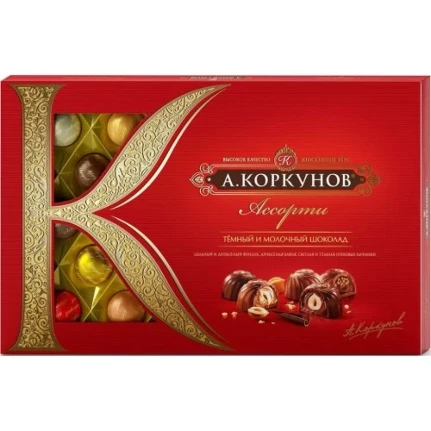 Фото для Конфеты Коркунов 256гр ассорти темный/молочный шоколад *10